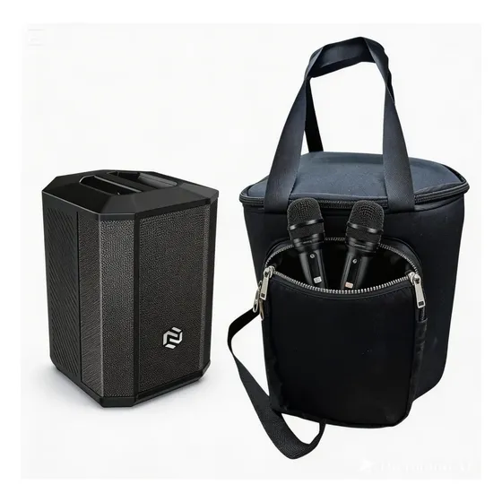Caixa De Som Portátil Nuoma Zy803 Com 2 Mics+bag De Proteção