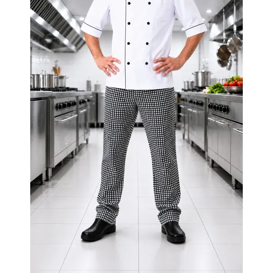 Calça Xadrez Cozinheiro Chef Cozinha Pied Poule Profissional