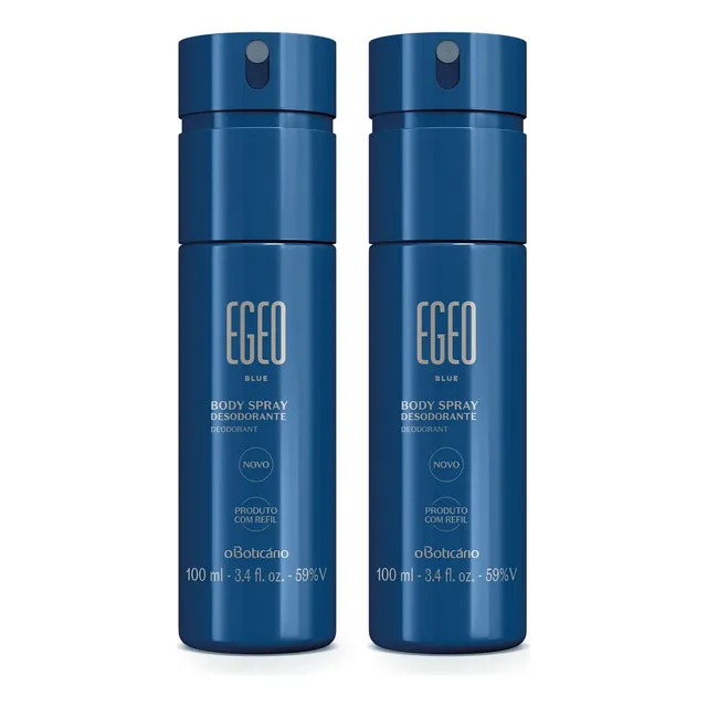 Combo Desodorante Body Spray Egeo Blue 100ml (2 Unidades)