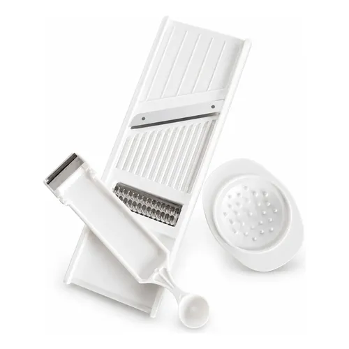 Descascador Ralador Boleador E Fatiador 4 Em 1 Resistente Branco