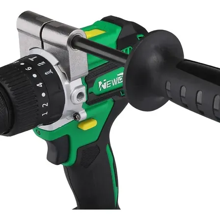 Parafusadeira Furadeira Com Impacto 21v 2 Baterias 120nm Verde 21v