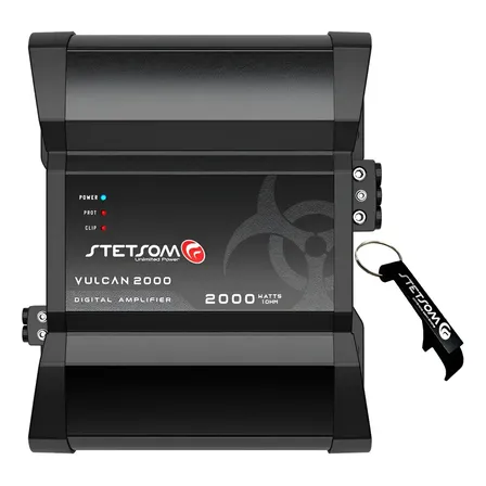 Modulo Stetsom Vulcan 2000w Rms 1 Ohm Mais Vendido 1 Canal Preto