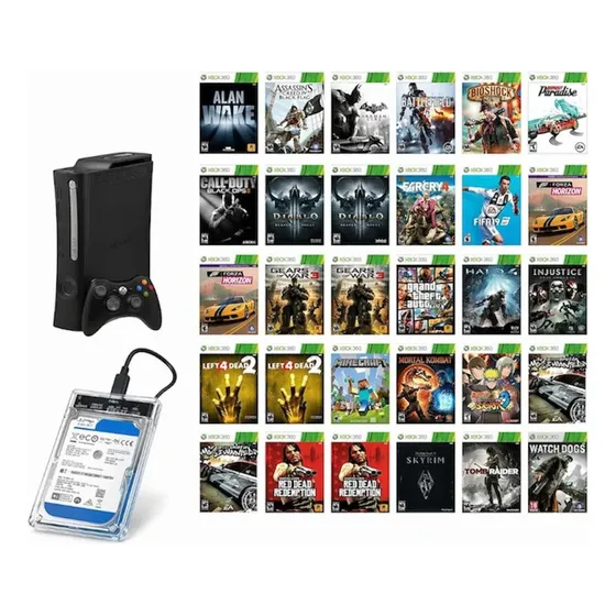 Hd Externo Para Xbox 360 500gb Com Games Plug And Play
