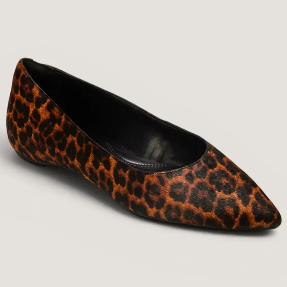 Sapatilha Feminina Bico Fino Animal Print Anacapri