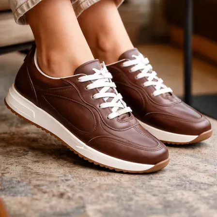 Tenis Vizzano Feminino 1450-207 Chocolate Liso 37 Br