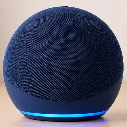 Alaxe Caixa De Som Inteligente Comando Voz Portátil Bluetoot Azul