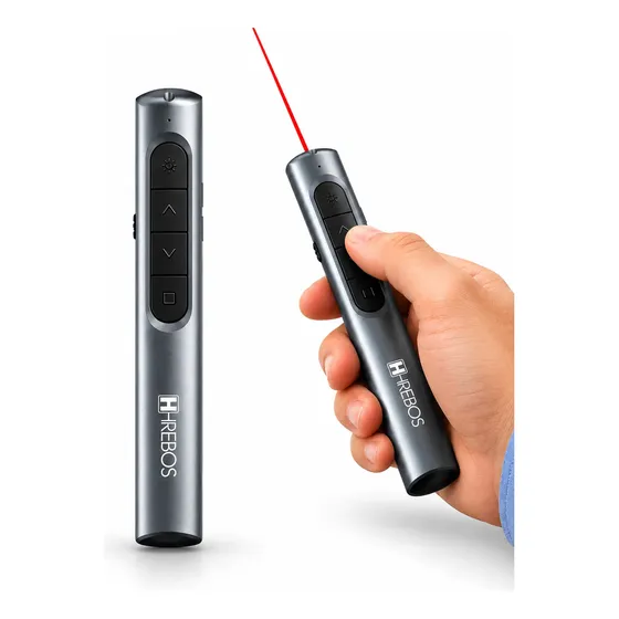 Caneta Laser Point 200m Hrebos Apresentadora Slides Usb