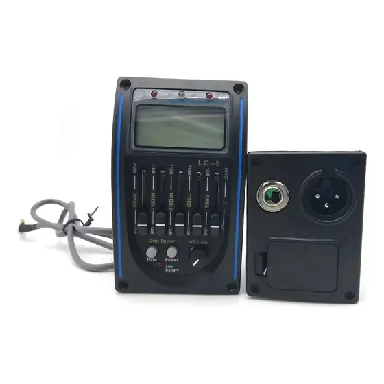 Captador Lc5 Pre Amp Equalizador P/ Violão Com Afinador Lc-5