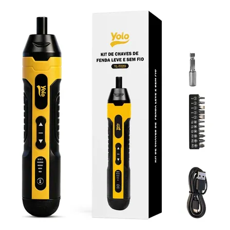 Conjunto De Chave De Fenda Sem Fio 3.6v Led, Usb, 11pcs