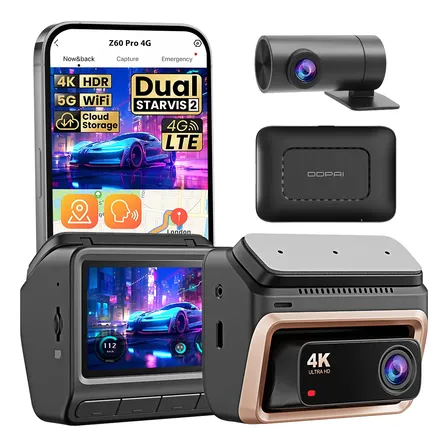 Câmera Veicular Ddpai Z60 Pro 4g Monitoramento Remoto 4k Hdr