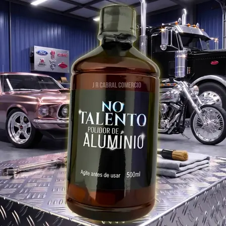 No Talento Polidor De Aluminio 500ml Brilho Espelhado Full