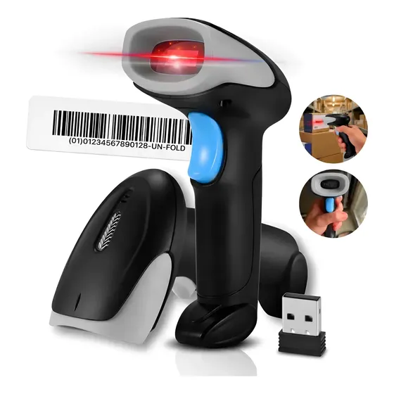Leitor Código De Barras Sem Fio Qr Code Boleto Danfe 1d+2d