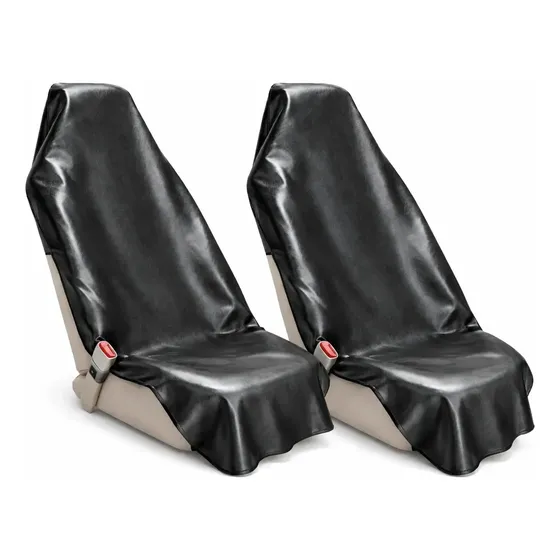 2 Capas Para Banco Automotivo Proteção Completa Corino Preto