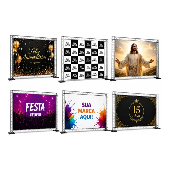 Banner Lona Personalizado Backdrop 300x200 / 2x3 Arte Gratis