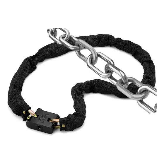 Lock Reforçado Cadeado Corrente Encapada Bike Moto Portão 1 Metro