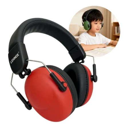 Fone Abafador Anti Ruidos Reduz Barulho Até 22db Autismo Tea Vermelho