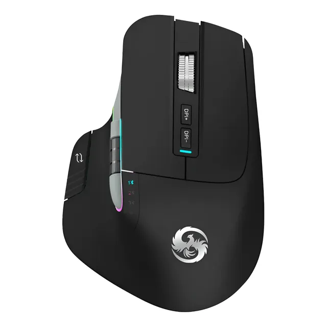 Mouse Sem Fio Wireless 8 Botões Bluetooth 2.4g 2400dpi D-m9 Preto