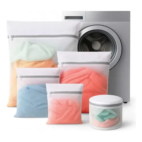 Kit 5 Sacos Para Máquina Lavagem De Roupas Delicadas Íntimas