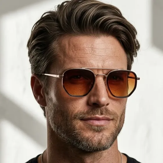 Oculos De Sol Feminino Masculino Premium Uv400 Hexagonal