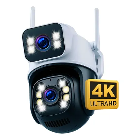 Câmera Segurança Ip Externa Wifi A28 App Icsee A Prova Dagua Ip66 Dome Lente Dupla Lentes 2 Em 1 Vigilancia Visão Noturna Infravermelho 4k Uhd Nova Geração Lançamento 2026 Nexgen