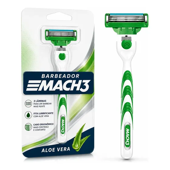 Aparelho De Barbear Gillette Mach3 Acqua-grip Sensitive