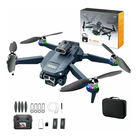 Drone Y3 Ultra 360 2 Câmeras 2 Baterias Com App E Controle Cinza