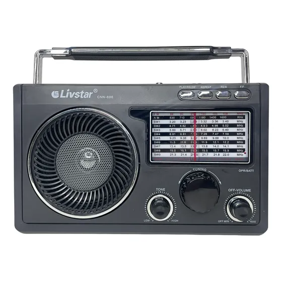 Radio Para Zona Rural 11 Faixas E Pen Drive Recarregável