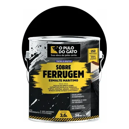 Tinta Esmalte Para Pinturas Sobre Ferrugem 3,6l Pulo Do Gato