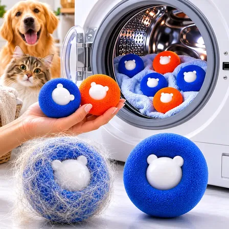 Tira Pelo Roupa Maquina De Lavar Kit 4 Removedor Pelo Pet Colorido
