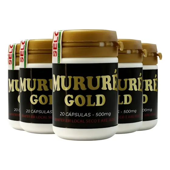 Mururé Gold 5 Frascos - Original + Envio Já