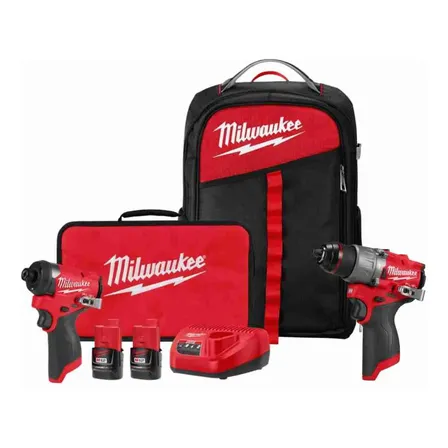 Kit Parafusadeira/furadeira Milwauke C/bateria E Mochila Vermelho 12v