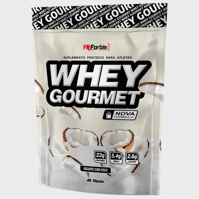 Whey Gourmet 900g Fn Forbis Refil Iogurte De Coco