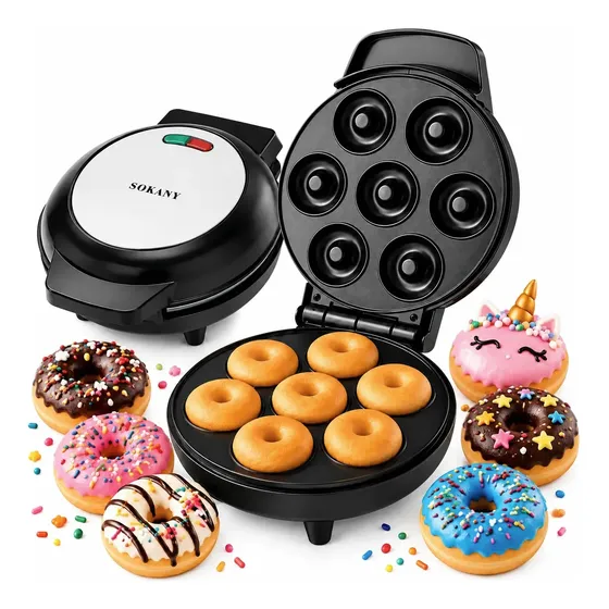 Máquina Mini Donuts Rosquinhas Biscoitos Duplo Aquecimento