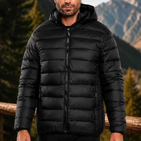 Jaqueta Bobojaco Masculino Puffer Inverno Sem Pelo Inverno
