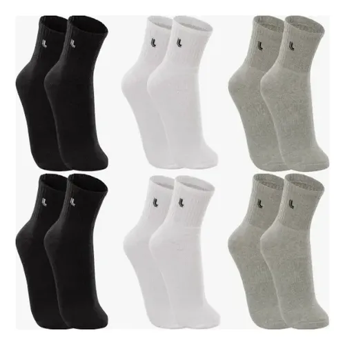 Kit 6 Pares Lupo Cano Médio Original Esportiva Academia