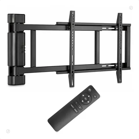 Suporte Tv Motorizado Parede 32 A 75 Pol Gire Pelo Controle Preto