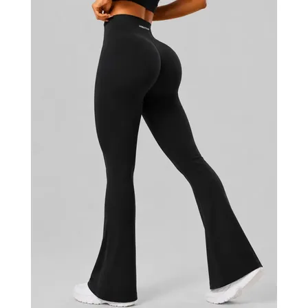 Calça Legging Flare Bailarina Leg Boca De Sino Cintura Alta Flare Preta M