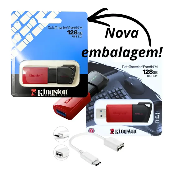 Pendrive Kingston 128gb Datatraveler Exodia M Dtxm/128gb 3.2