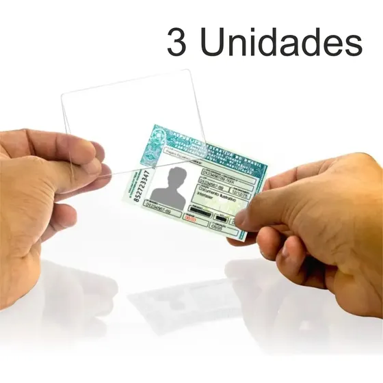 Kit Com 3 Porta Documento Acrílico Cnh / Rg / Dut