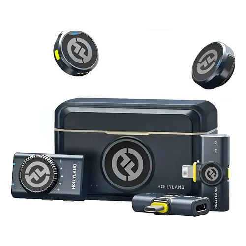 Microfone Lapela Hollyland Lark M2 Combo Usb-c E Lightning Preto