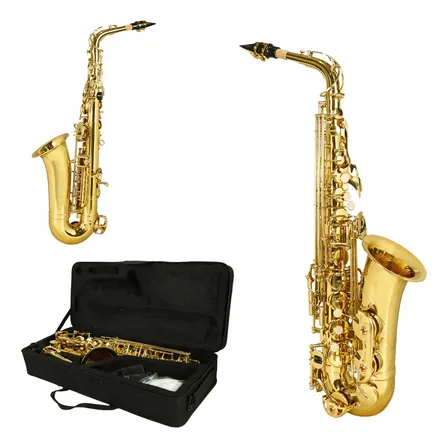 Sax Alto Konig Eb Dourado Completo Com Estojo Boquilha