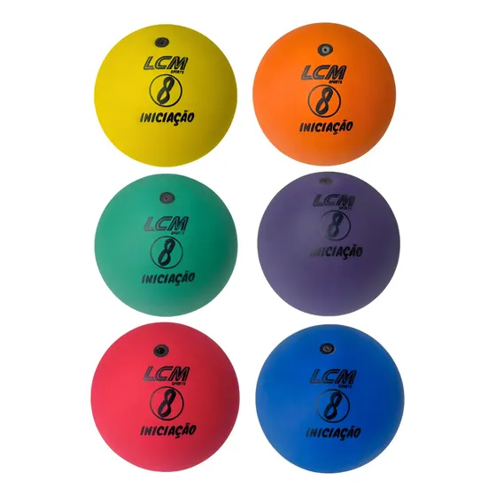 Kit 6 Unidades Bola Iniciação Tamanho 8 Cores Sortidas Azul