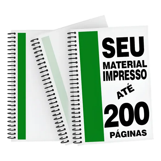 Impressão Apostilas Até 200 Páginas Coloridas + Encadernação