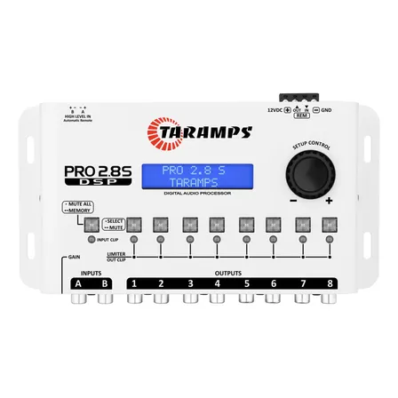 Processador Audio Digital Taramps Pro 2.8s Automotivo Branco Branco