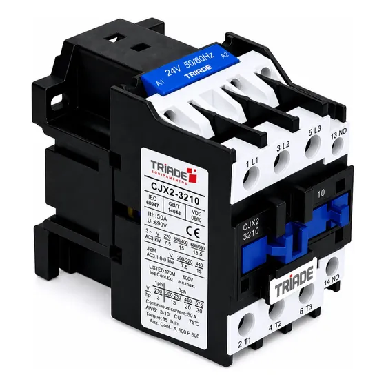 Contator Tripolar 32a Cjx2-3210 3p 24v Ac 50/60 Hz Tríade