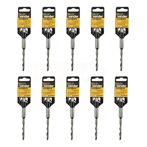 Kit Com 10 Brocas 6mm X 110mm Sds Plus - Vonder