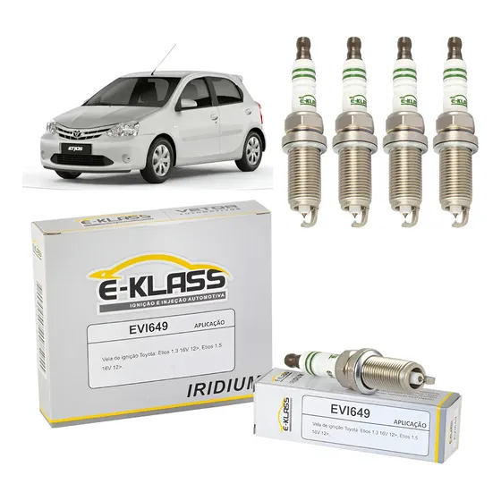 Kit 4 Vela De Ignição Iridium Etios 1.3 1.5 16v 2013/2015.