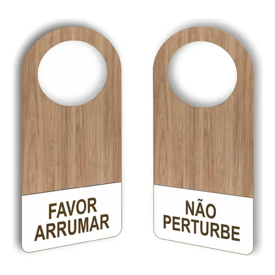 10 Placas Aviso De Porta Hotel Pousada Clinica Não Perturbe