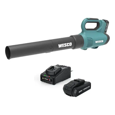 Soprador De Folhas 18v Wesco Ws8517 + Carregad Biv E 1bat 2a