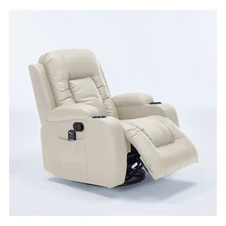 Poltrona Manual Do Papai Austin Aquecimento Massagem Pu Bege